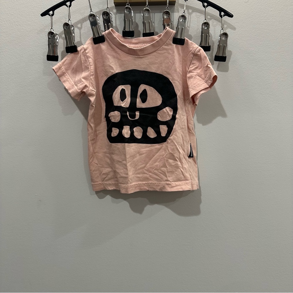 Nununu Mega rowdy mask Pink t-shirt  12-18 Months
